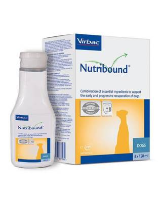  VIRBAC Nutribound Solution orale pour chiens en convalescence 3x150ml