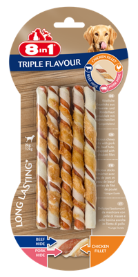8in1 Triple Flavour Twisted Sticks 10 pièces.