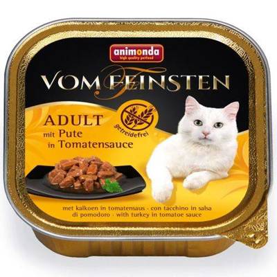 ANIMONDA Cat Vom Feinsten adulte NoGrain dinde, sauce tomate 100g x10