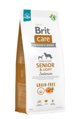 BRIT CARE Dog Grain-free Senior & Light Salmon 12kg x2