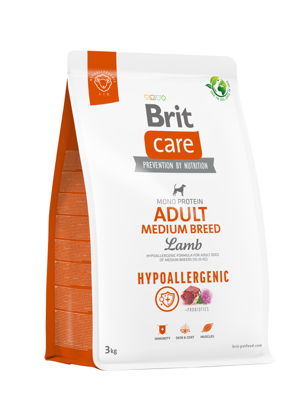 BRIT CARE Dog Hypoallergenic Adult Medium Breed Lamb 3kg x2