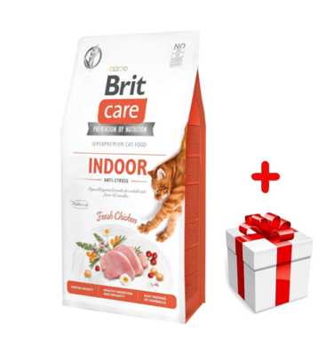 Brit Care Cat Grain-Free Indoor Anti-Stress au poulet 7kg + surprise pour votre chat GRATUITES ! 