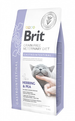 Brit Grain Free Veterinary Diet Cat Gastrointestinal Hareng avec pois 5kg