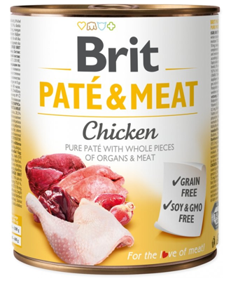 Brit Pate & Meat au poulet 800g