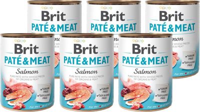 Brit Pate & Meat avec du saumon 6x400g