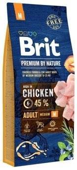 Brit Premium By Nature Adult M avec du poulet 15kg 