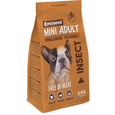 Eminent Mini Adult Insect 26/16 2kg aliments secs pour mini chiens aux protéines d'insectes