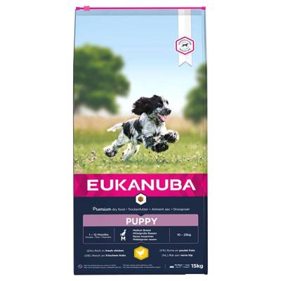 Eukanuba Puppy&Junior Medium Breed 15kg+Surprise gratuite pour votre chien