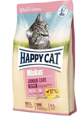 HAPPY CAT Minkas Junior Care Drób10kg+Surprise gratuit pour chat 