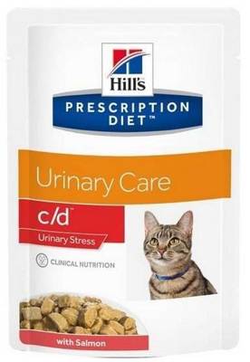 Hill's Prescription Diet c/d Urinary Stress Feline Saumon 85g