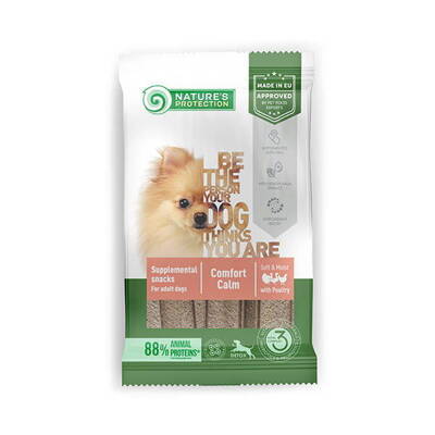 NATURES PROTECTION Snacks Comfort Calm Adulte Volaille 160g chien Snacks Volaille, bandes larges