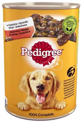 Pedigree nourriture humide pour chiens adultes avec gelée de boeuf boîte 400g 