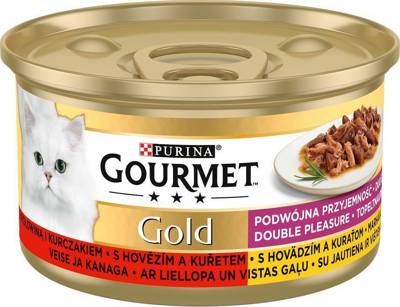 Purina Gourmet Gold au bœuf et au poulet en sauce 85g